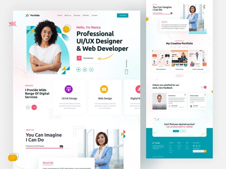Nancy Portfolio Landing Page